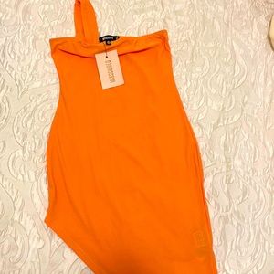 Missguided orange dress